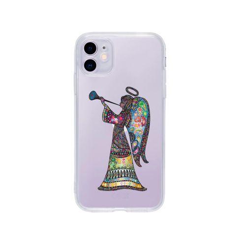 iPhone 11 Mandala Melek Kız Premium Şeffaf Telefon Kılıfı
