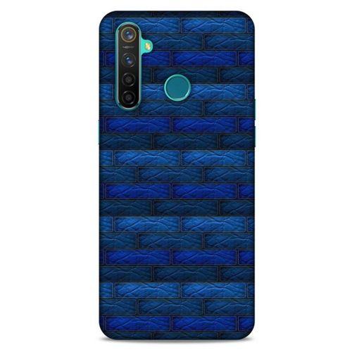 Oppo Realme 5 Pro Kılıf Patchwork (43) Thin Fit Kılıf Mavi Tonları