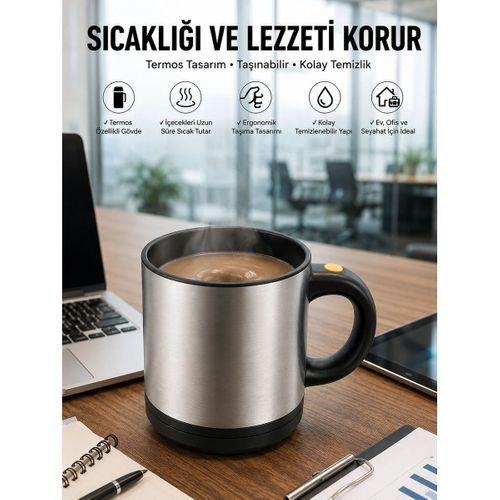 Yazılı Kupa Kendi Kendini Karıştıran Mikser Kupa Termos Bardak