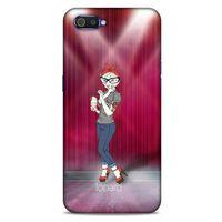 Oppo Realme C2 Kılıf FunnyMaX (50) Shockproof Kılıf Koyu Pembe Kedi
