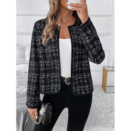 Kadın Uzun Kollu önü Açık şanel Kısa Hırka