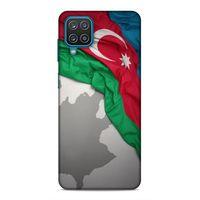 Samsung Galaxy A12 Uyumlu Kılıf Azarbaijan (9) Kılıf Kumaş Bayrak