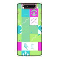 Samsung Galaxy A80 Uyumlu Kılıf Insomnia (30) Silicone Case Pembe Yeşil