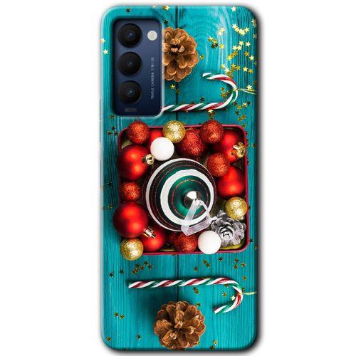 Potkal Hediye Fabrikası Tecno Camon 18P Kılıf HD Desen Baskılı Arka Kapak - Portakal Çiçeği
