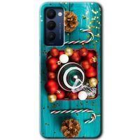 Tecno Camon 18T HD Baskılı Kılıf + 9D Tam Ekran Koruyucu - Christmas