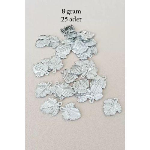 Oya Abiye Bileklik Kolye Pleksi Metalik Plastik Pul Gümüş Renk 8 gram 25 adet - BNC522