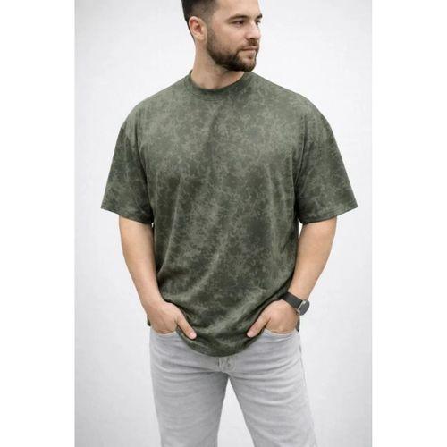 Erkek Premium Tişört OSY Yumuşak Dokulu Yıkamalı Oversize T-Shirt - Haki