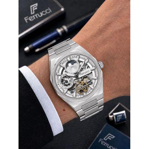 Ferrucci Otomatik Ve Kurmalı Güneş Ve Mehtap Kadranlı 2 Yıl Garantili Erkek Kol Saati BFC.M3558.S1