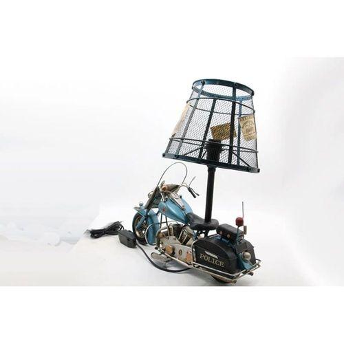 Dekoratif Metal Polis Motosikletli Abajur