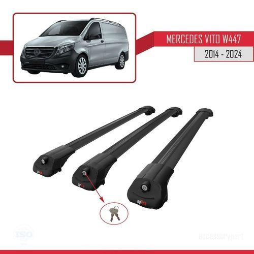Mercedes Vito (W447) 2014 ve Sonrası ile uyumlu ACE-1 Ara Atkı Tavan Barı SİYAH 3 ADET BAR