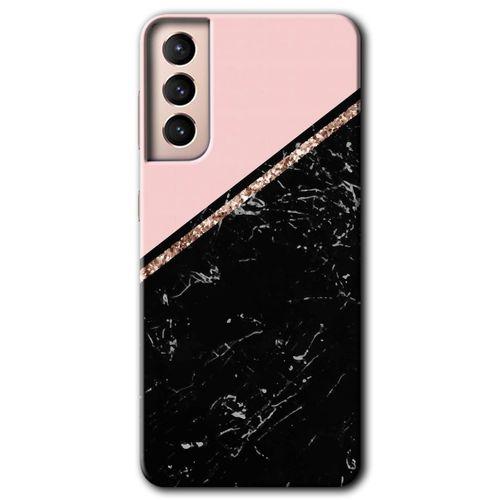 Samsung Galaxy S21 Kılıf HD Desen Baskılı Arka Kapak - Yarım Mermer