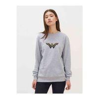 Wonder Woman Baskılı Gri Kadın Sweatshirt