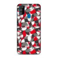 Samsung Galaxy M30s Uyumlu Kılıf Romans (38) Neo Hybrid Kılıf Kırmızı Gri