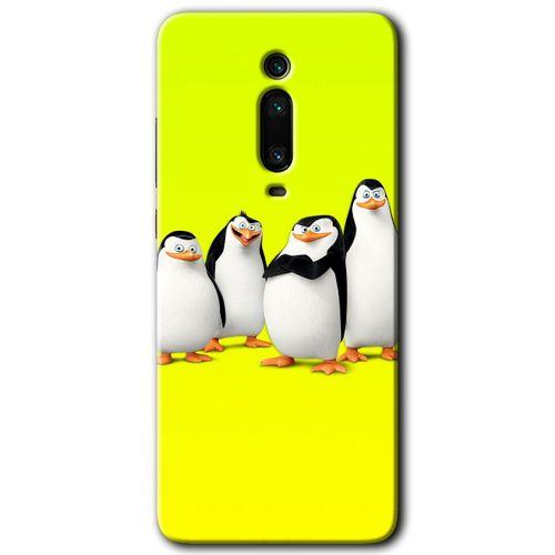 MRCİLETİSİM Xiaomi Mi 9T Kılıf HD Desen Baskılı Arka Kapak+Temperli Cam - Penguenler