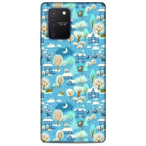Samsung Galaxy S10 Lite Kılıf Snowix (33) Hybrid Kılıf Mavi Beyaz