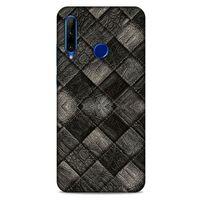 Huawei Y6P Kılıf Patchwork (25) Antişok Kapak Siyah Gri