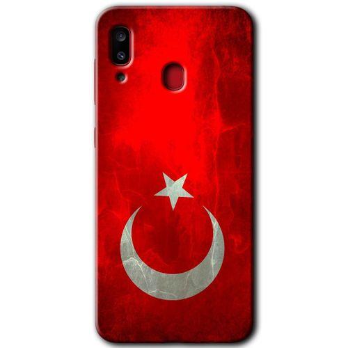 Samsung Galaxy A20 HD Baskılı Kılıf + 9D Tam Ekran Koruyucu - Albayrak