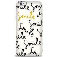 iPhone 6 Kılıf HD Baskılı Kılıf - S Smile + Tam Ekran Koruyucu