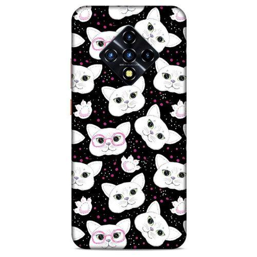 Lopard İnfinix Zero 8 Uyumlu Kılıf Kediler (30) Silicone Case Patiler