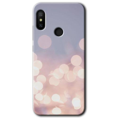Xiaomi Mi A2 Lite Kılıf HD Desen Baskılı Arka Kapak+Temperli Cam - Blur Lights