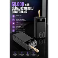 Powerbank 60.000 Mah Hızlı Şarj 4 Çıkışlı Uzun Şarj Süreli Dijital Göstergeli