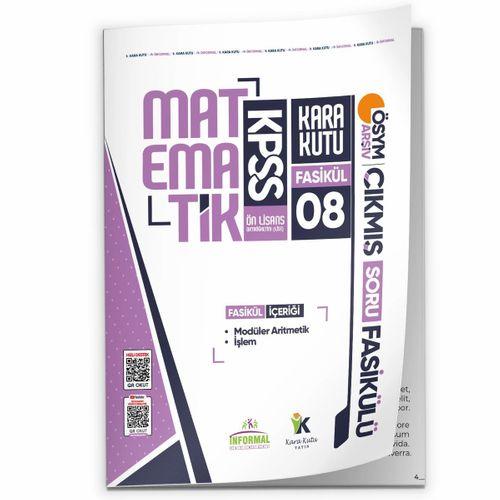 2026 KPSS ÖnLisans Matematik Kara Kutu Akademik 8 Fasikül ÖSYM Çıkmış Soru İşlem Modüler Fasikülü
