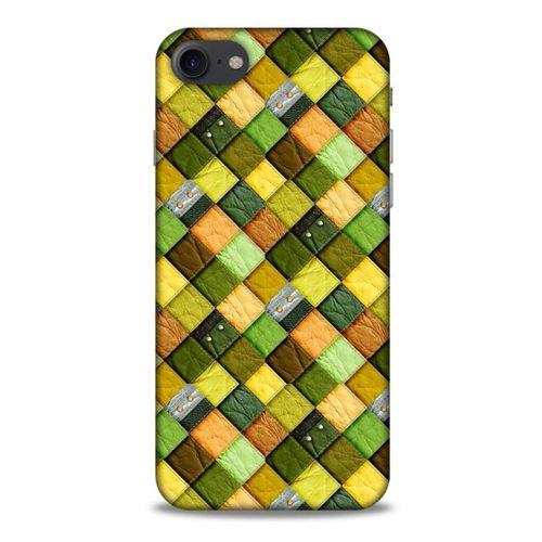 Apple Iphone 8 Kılıf Patchwork (49) Ultra Silikon Kılıf Sarı Yeşil