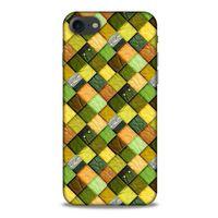 Apple Iphone 8 Kılıf Patchwork (49) Ultra Silikon Kılıf Sarı Yeşil