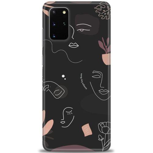 Samsung Galaxy S20 Plus Kılıf HD Baskılı Kılıf - Siyah Silüet + Tam Ekran Koruyucu