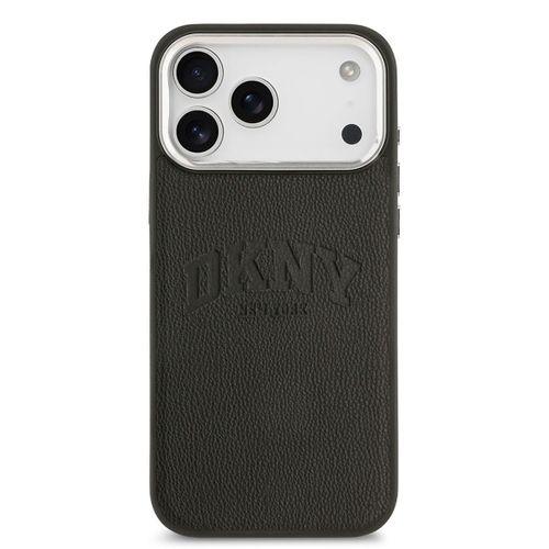 Apple iPhone 17 Pro Max Kılıf DKNY Orjinal Lisanslı M-safe Şarj Özellikli PU Deri Kabartmalı Kapak