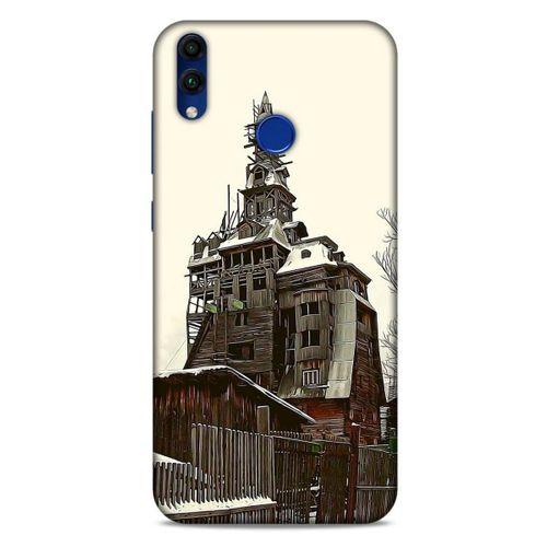 Huawei Honor 8C Kılıf Dünya Mimarisi (40) Fit Silikon Kılıf Wooden Gagster House