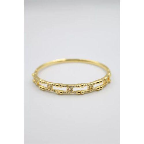 Taşlı Vip Bilezik - Altın