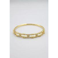 Taşlı Vip Bilezik - Altın