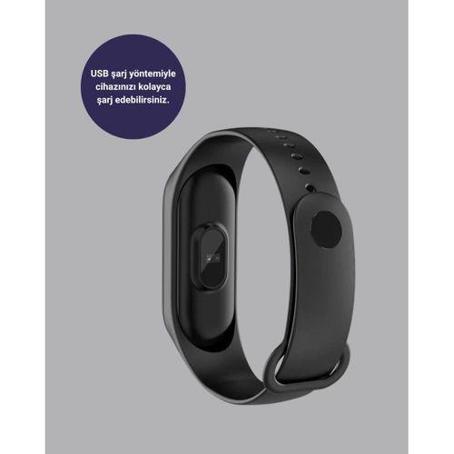 Bluetooth Akıllı Bileklik Spor Modlu Kalp Atış Takipli Uyku Analizli