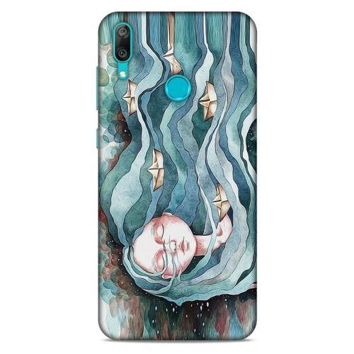 Huawei Y7 2019 Kılıf Depresyon (45) Liquid Air Kılıf Bordo Gri