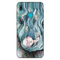 Huawei Y7 2019 Kılıf Depresyon (45) Liquid Air Kılıf Bordo Gri
