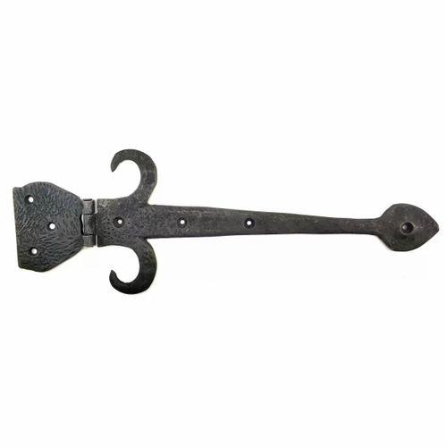 Antika Tarz Dekoratif Pirinç Kuyruklu Çanak Menteşe - 137x390 Mm, Oksit