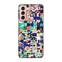 Samsung Galaxy S21 Uyumlu Kılıf Insomnia (40) Fit Silikon Kılıf Minik Kareler