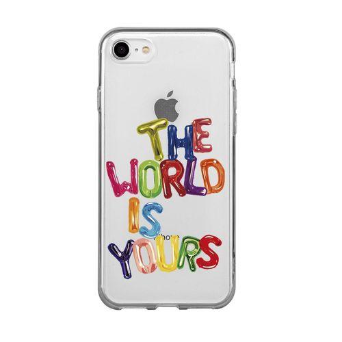 iPhone 7 The World Is Yours Premium Şeffaf Silikon Kılıf