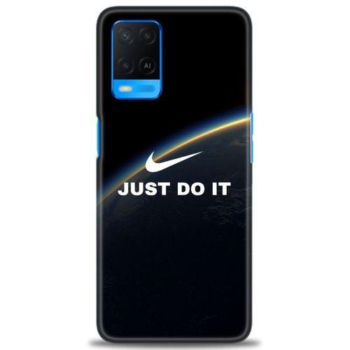 Oppo A54 Kılıf HD Baskılı Kılıf - Nike Dünya + Tam Ekran Koruyucu