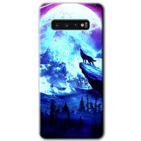 Potkal Hediye Fabrikası Samsung Galaxy S10 HD Baskılı Kılıf + 9D Tam Ekran Koruyucu - Mega Kurt