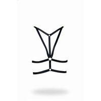 Siyah Göğüs Harness Metal Halka Detaylı Ayarlanabilir Bantlı - Brf163