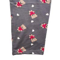 Kadın Beyaz Kalpli Ayıcık Desenli Pijama Altı Milan-10500