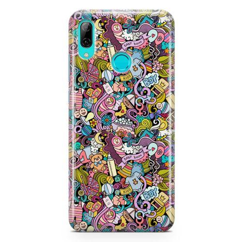 Huawei P Smart 2019 Kılıf Erkek Bebek Giyim Doodle Arka Kapak Koruma Desenli Full Koruyucu