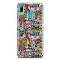 Huawei P Smart 2019 Kılıf Erkek Bebek Giyim Doodle Arka Kapak Koruma Desenli Full Koruyucu