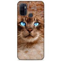 Lopard Huawei P40 Uyumlu Kılıf Kediler (41) Tank Kılıf Haşin Mavi Göz