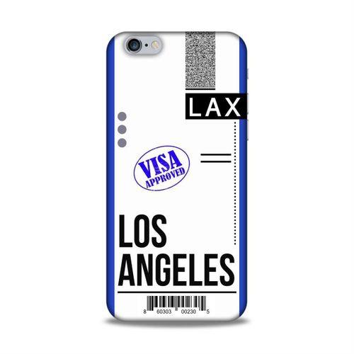 Apple iPhone 6s Kılıf Uçak Bileti Los Angeles Arka Kapak Koruma Desenli Full Koruyucu