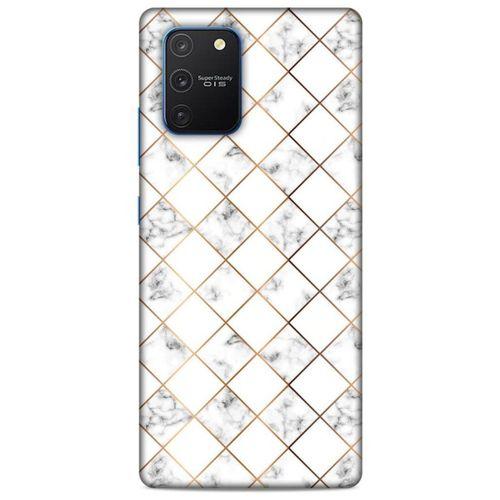 Mermer Desenli (1) Tema Kılıfı Beyaz Samsung Galaxy S10 Lite Kılıf