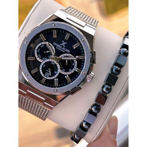 Daniel Klein Erkek Kol Saati 30 Metre Suya Dayanıklı Çelik Kordon + Bileklik Hediyeli VS.BLKT.0689