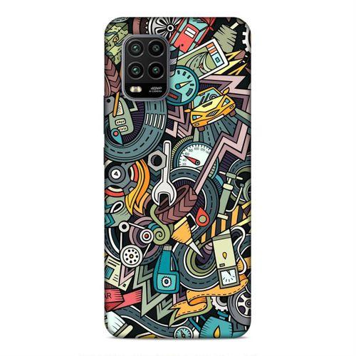 Xiaomi Mi 10 Lite Kılıf Driver Doodle Arka Kapak Silikon Koruma Full Koruyucu